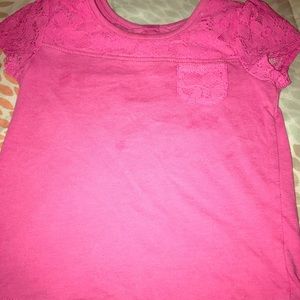 Pink Lace Toddler Girl shirt